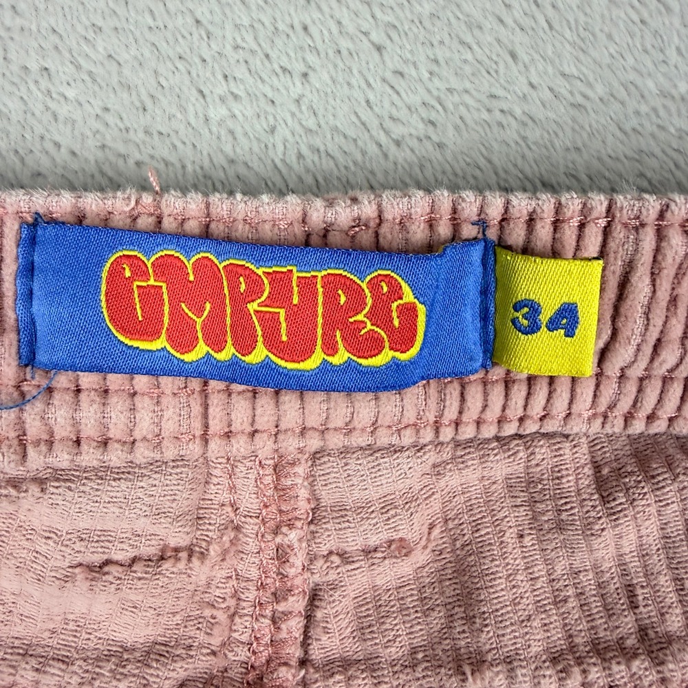 Empyre Corduroy Relaxed Skate Pants Men 34 (Fit 37x28) Dusty Pink Baggy Y2K - Picture 3 of 13